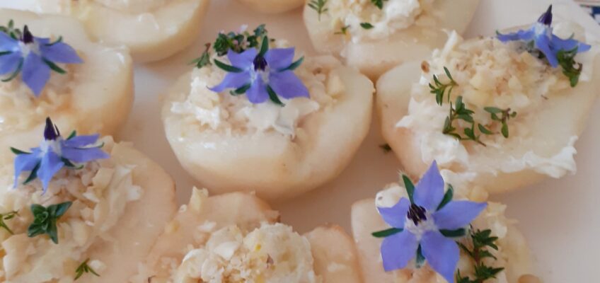 pere ripiene gorgonzola e noci